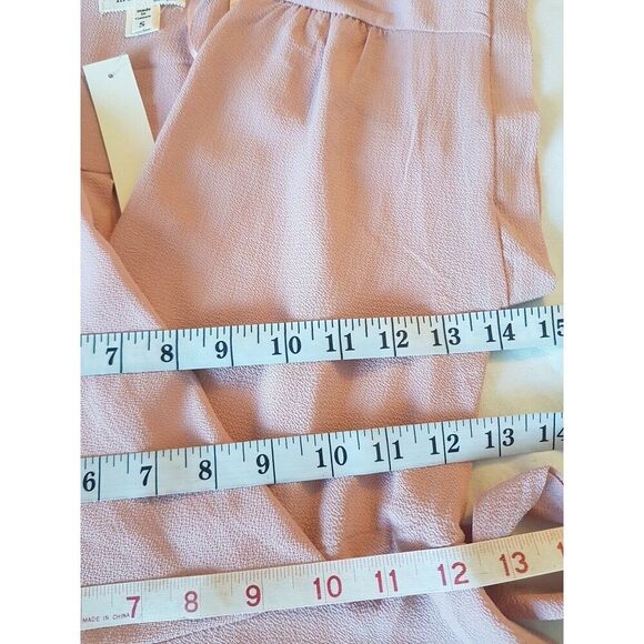 Monteau Womens Surplice Blouse Pink Tied V Neckline Barbie Core Size Small NWT - Picture 11 of 12